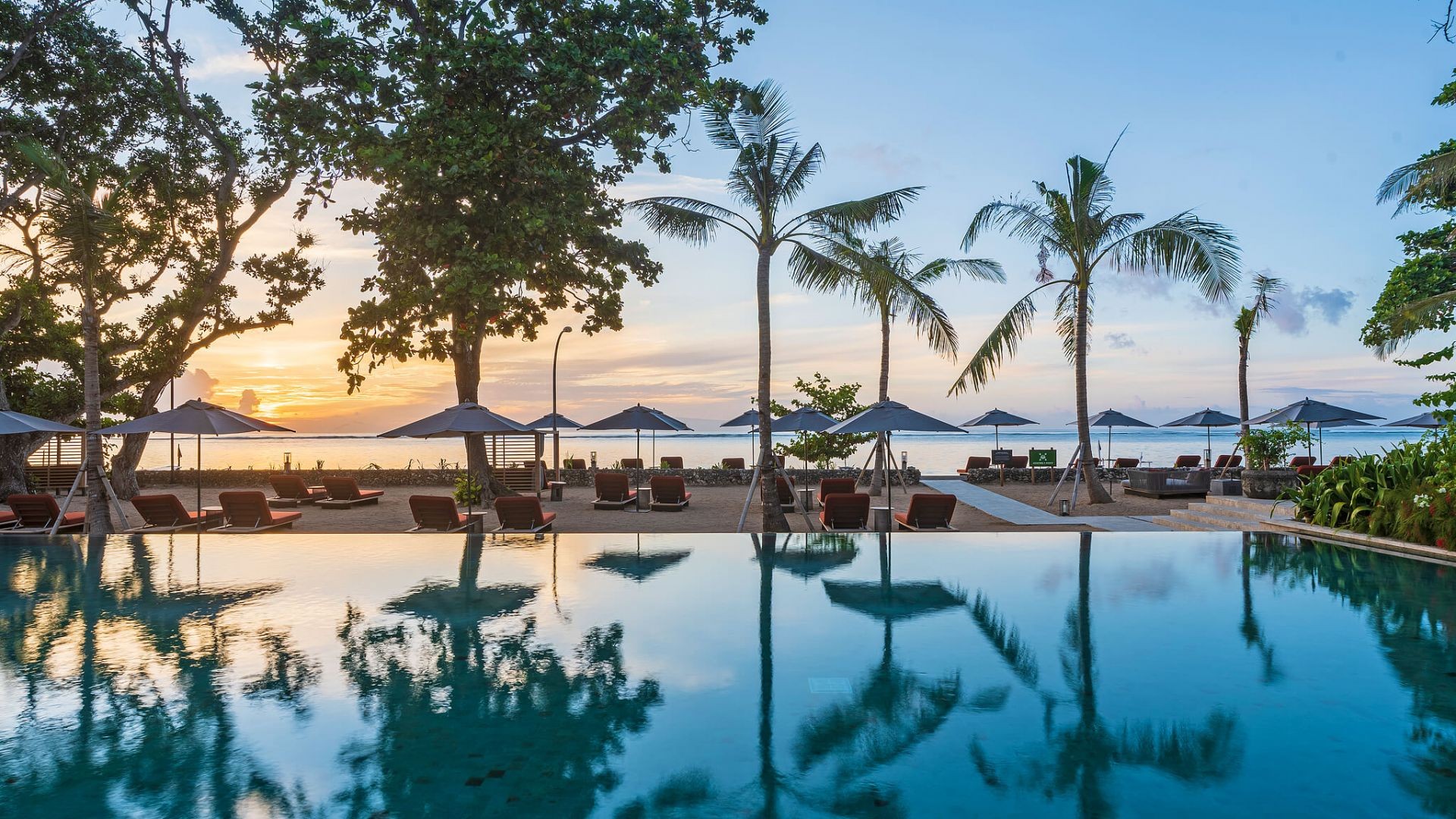The Shanti Pool at Andaz Bali, the adults-only pool set back from the beach